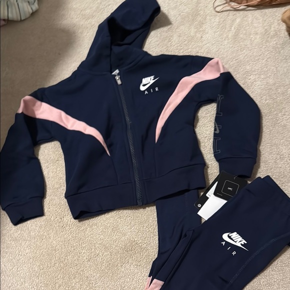 Nike Air Navy and Pink Hoodie Set - Picture 1 of 2